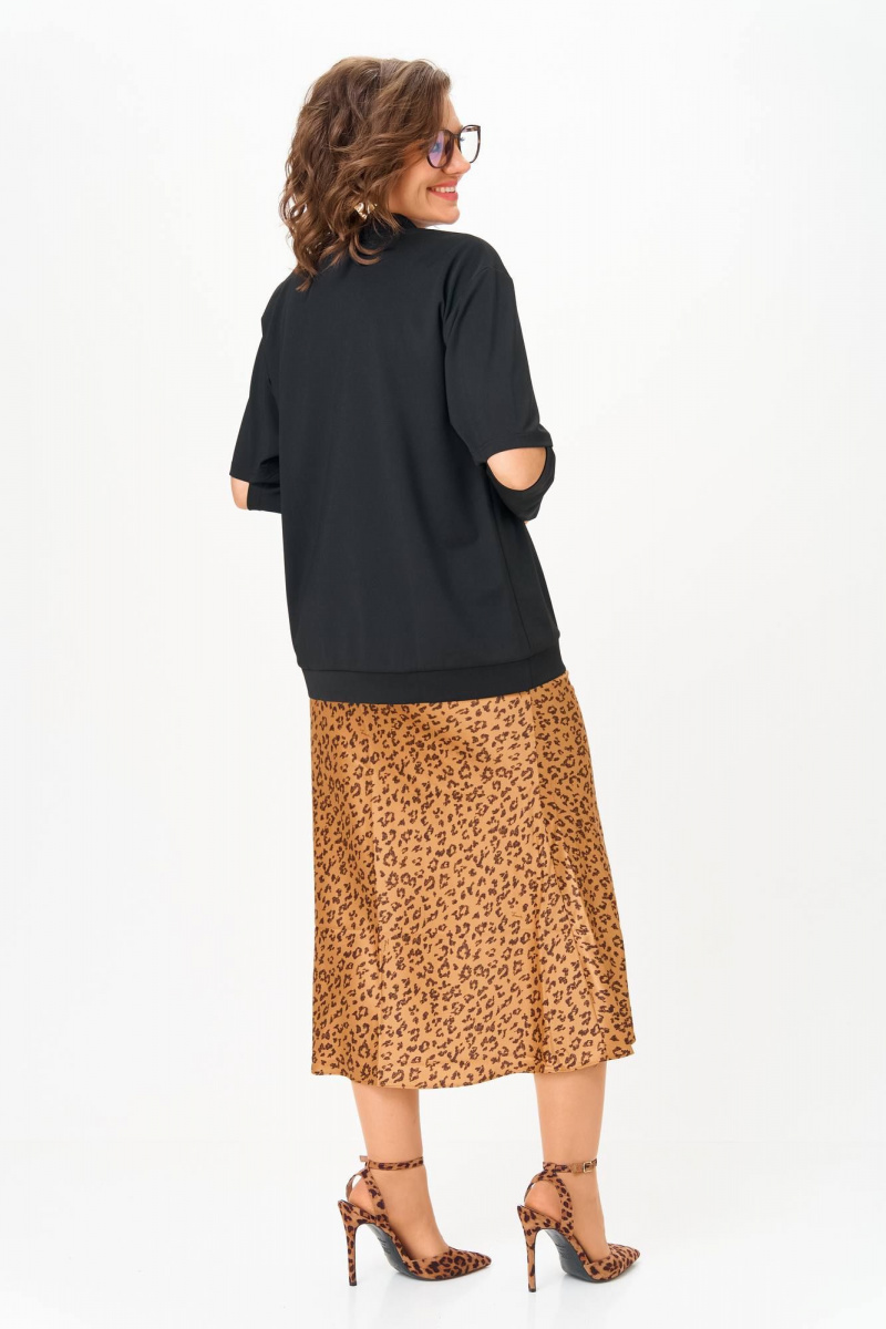 Юбочный комплект Anastasia 1311 черный+принт