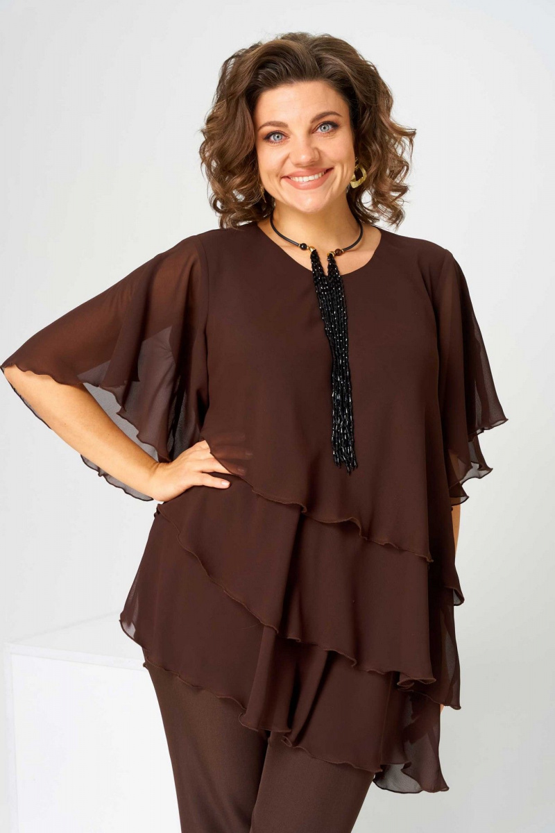 Брючный костюм Асолия 1512 коричневый