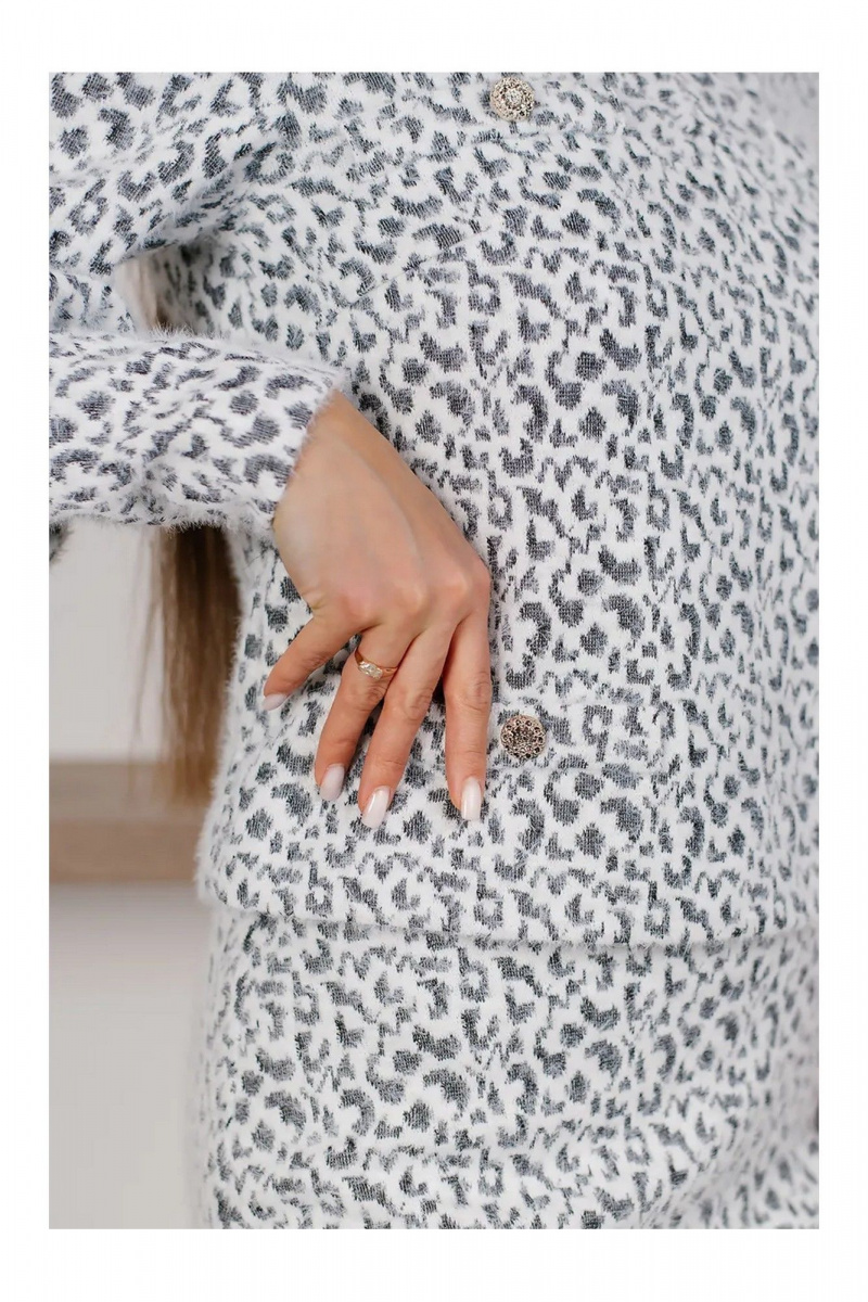 Юбочный костюм MONA STYLE FASHION&DESIGN 19089/лео_серый