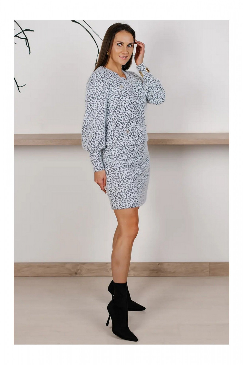 Юбочный костюм MONA STYLE FASHION&DESIGN 19089/лео_серый