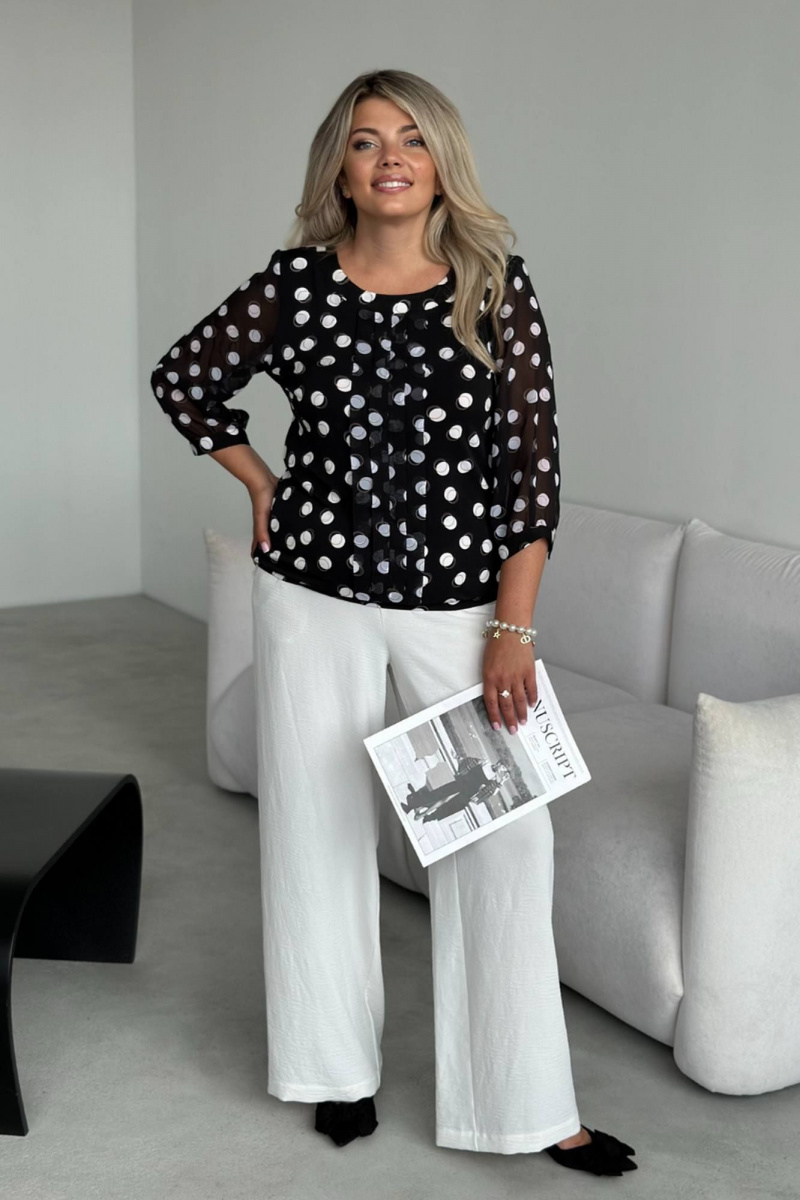 Блузы LindaLux 217 двойной_горох