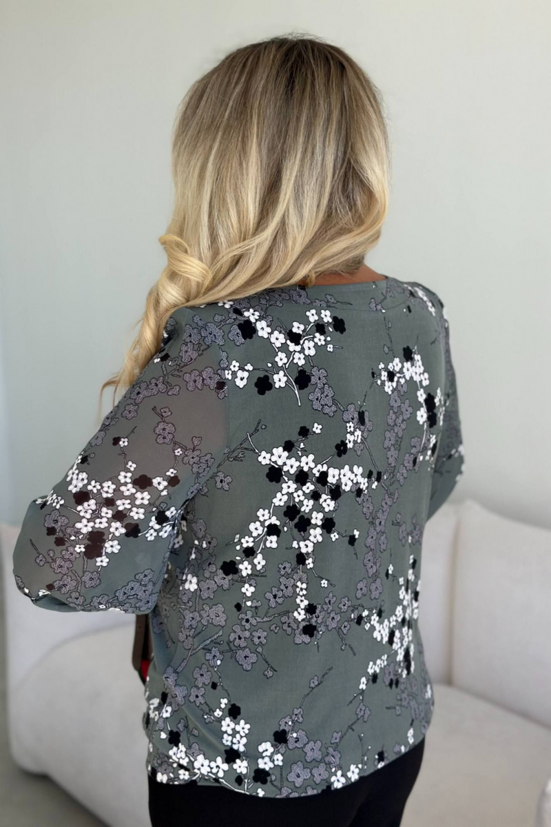 Блузы LindaLux 217 серая_ветка