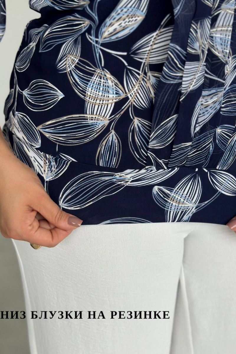 Блузы LindaLux 217 синие_лилии