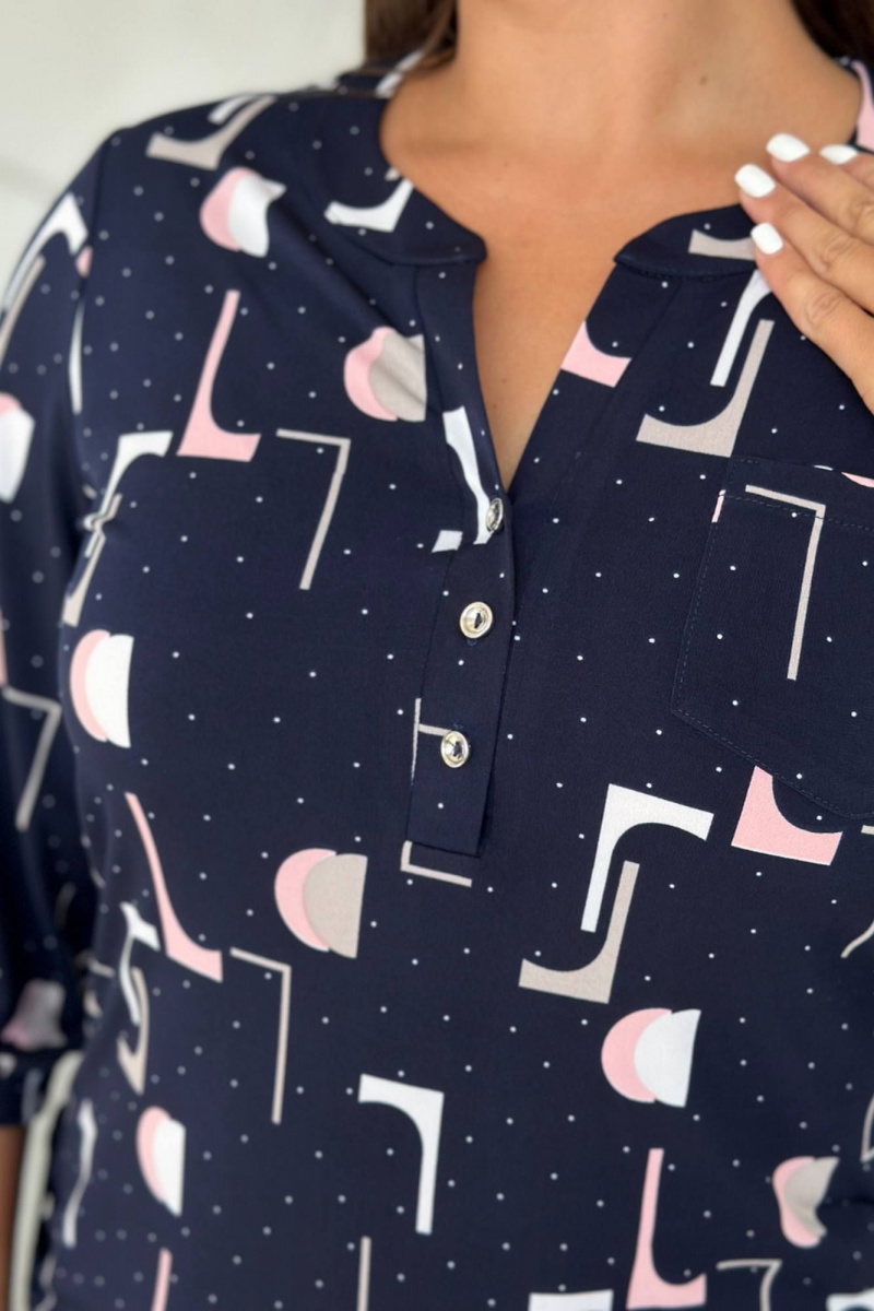 Блузы LindaLux 1-590 синяягео