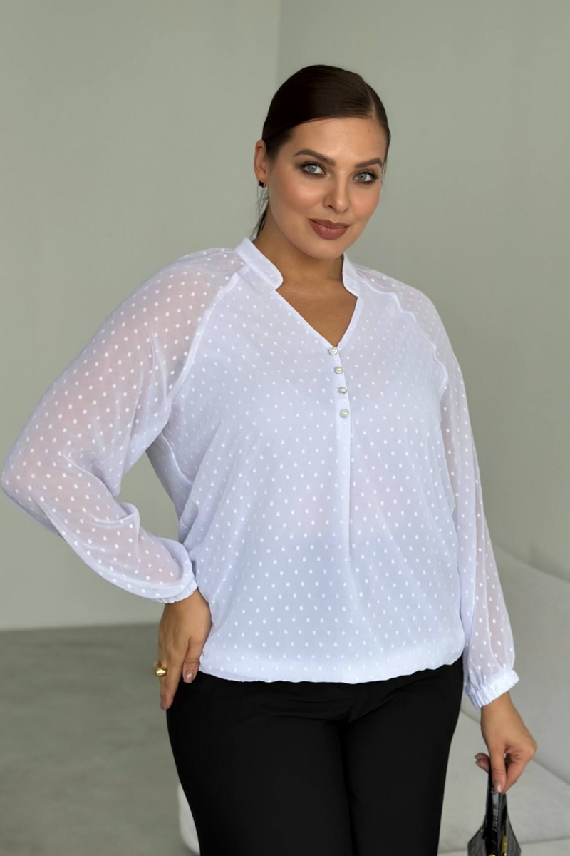 Блузы LindaLux 1-594 белая(пуговки)