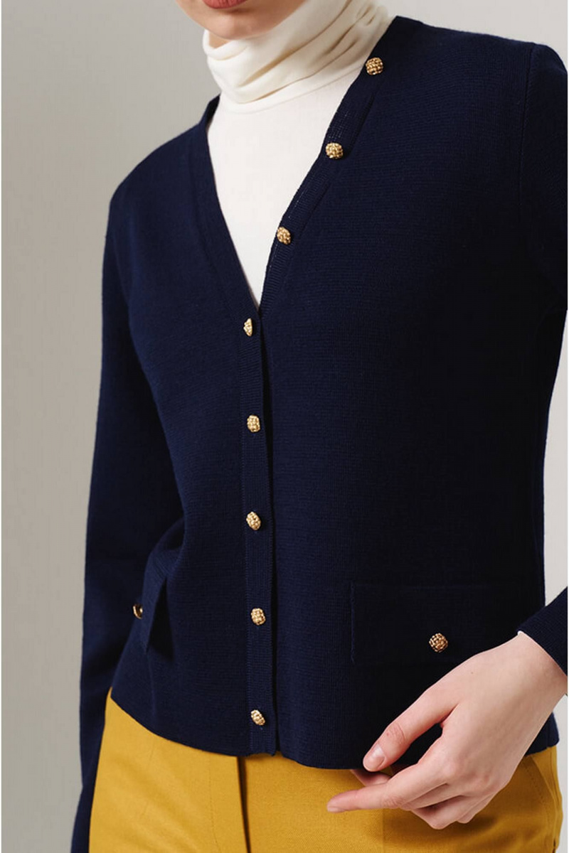 Кардиганы Nelva 1900 синий