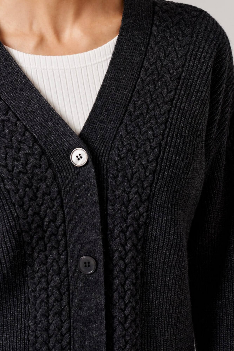 Кардиганы Nelva 1908 темно-серый меланж