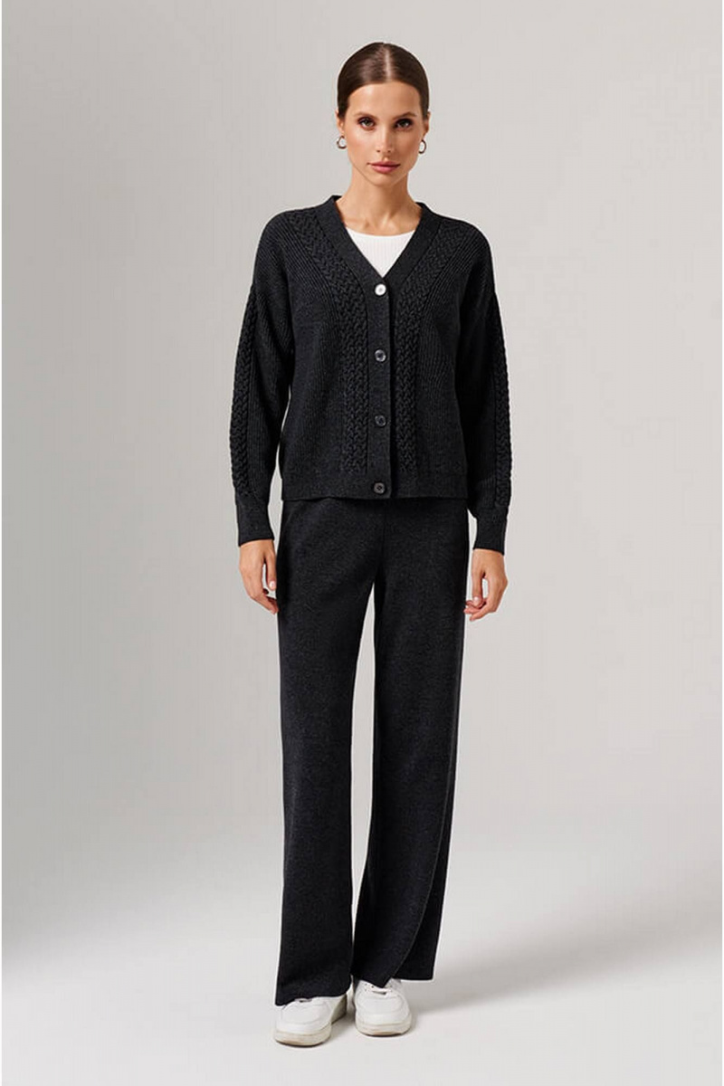 Кардиганы Nelva 1908 темно-серый меланж