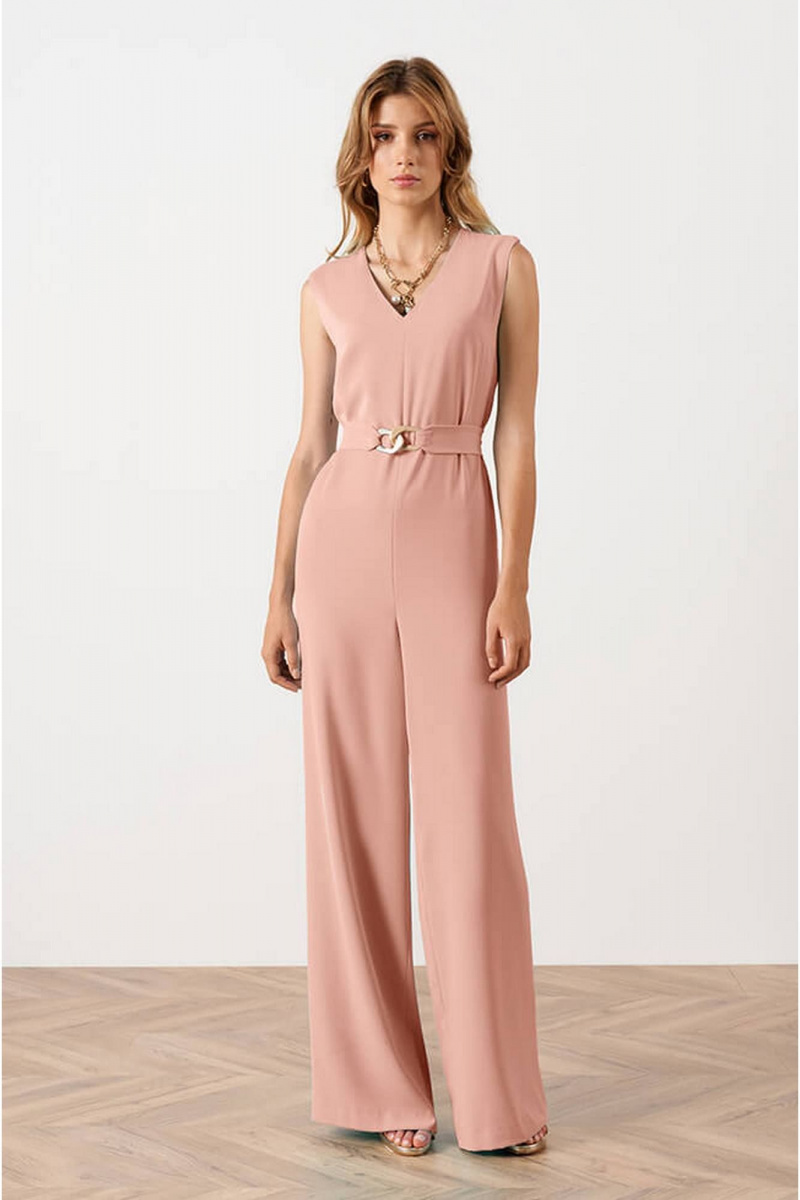 Женский комбинезон Nelva 31041 пудрово-розовый