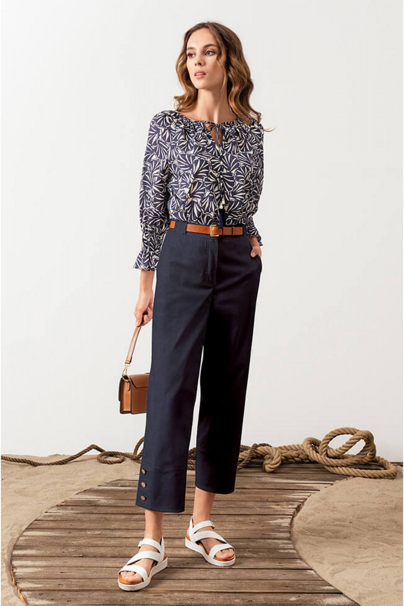 Брюки Nelva 31064 синий джинс