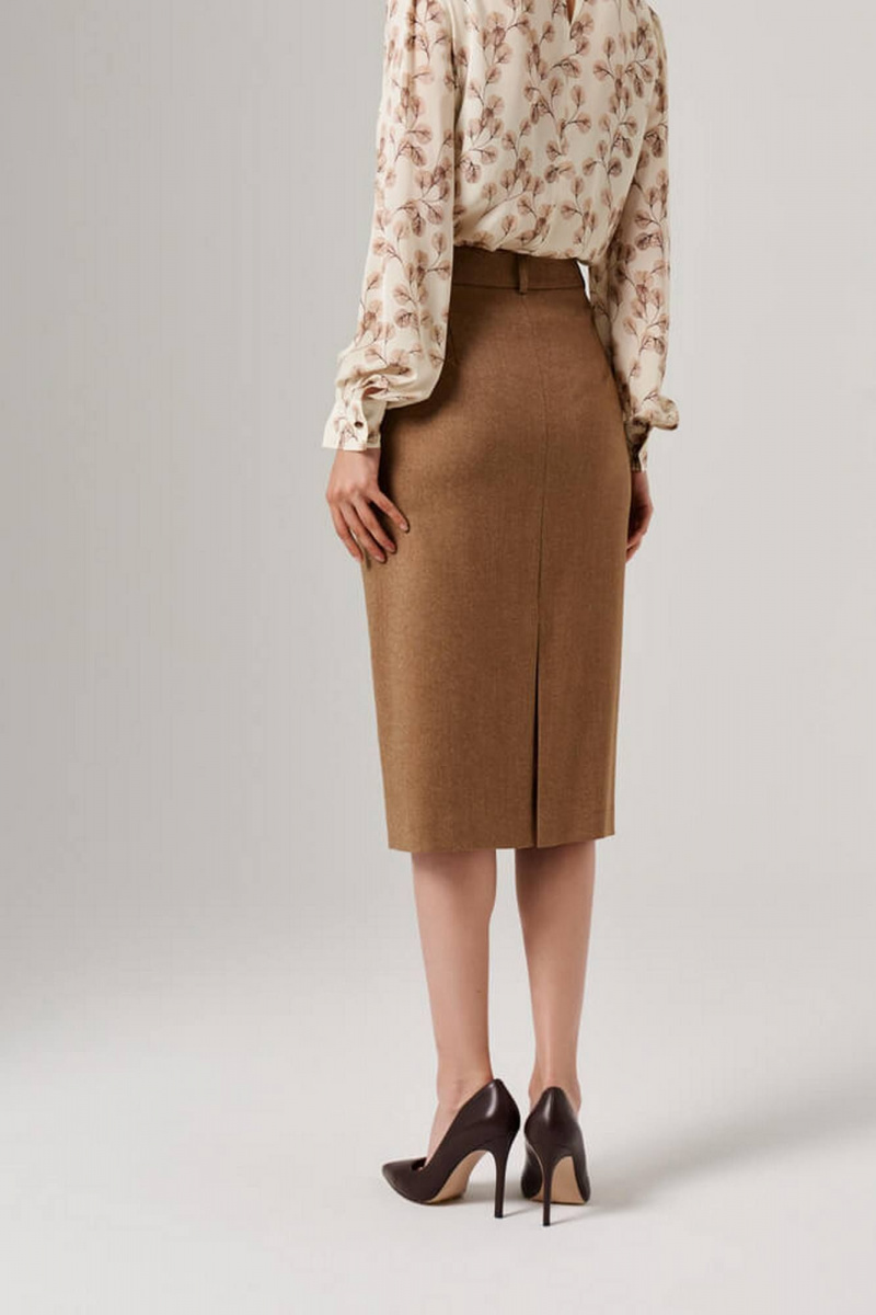 Юбки Nelva 4845 кофейно-бежевый