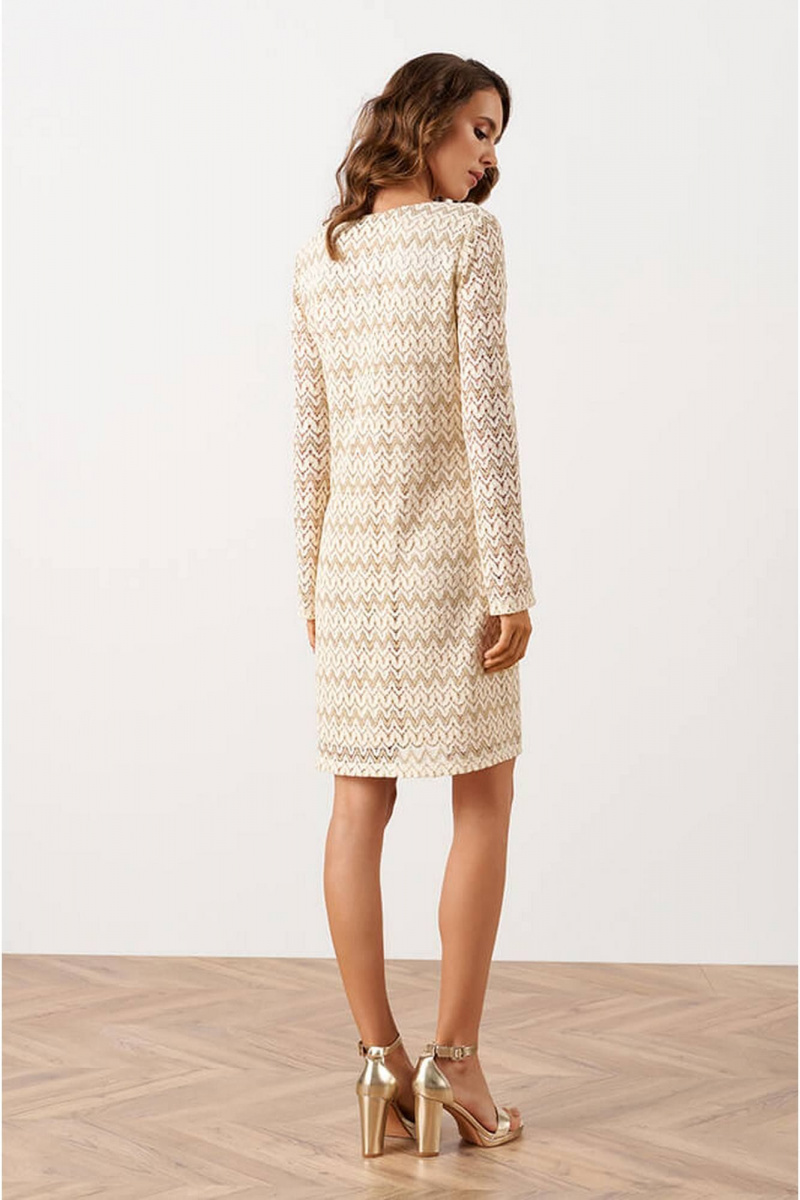 Платья Nelva 51564 сливочно-золотистый