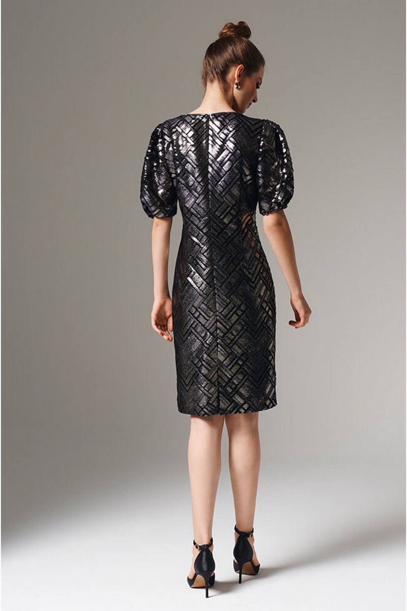 Платья Nelva 51613 черно-золотистый