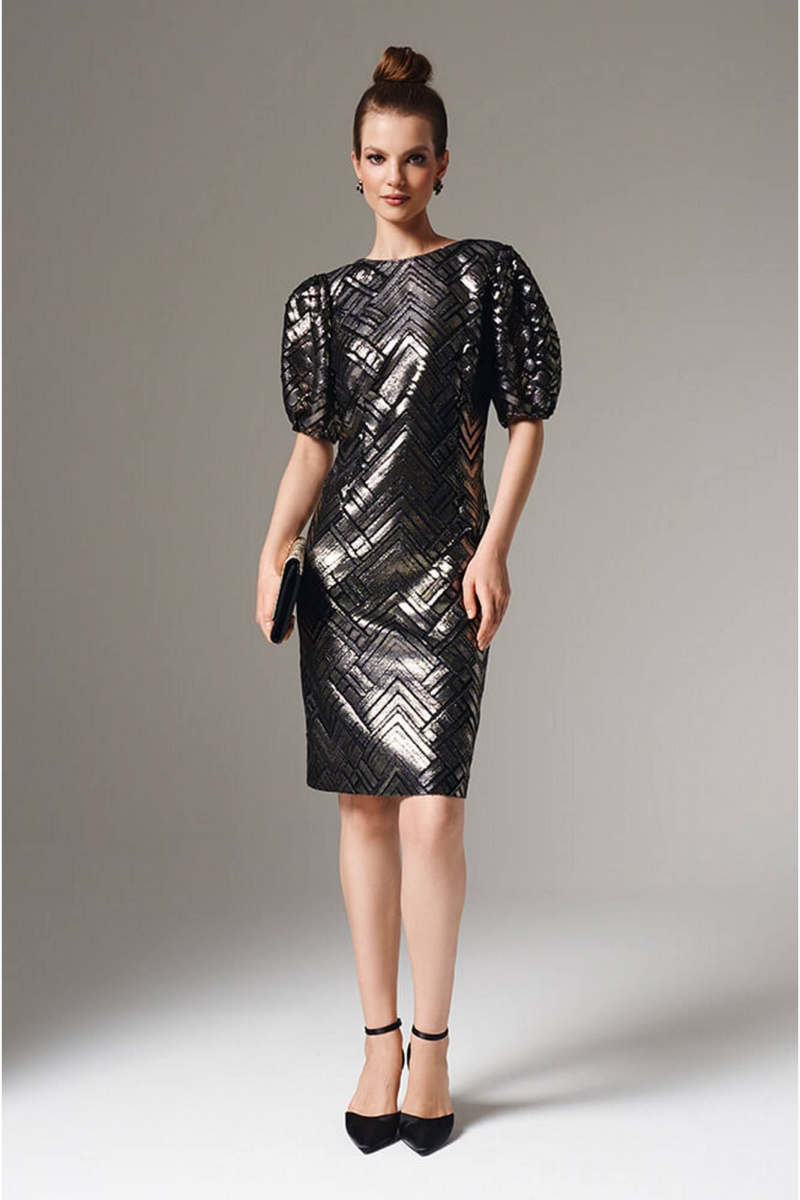 Платья Nelva 51613 черно-золотистый