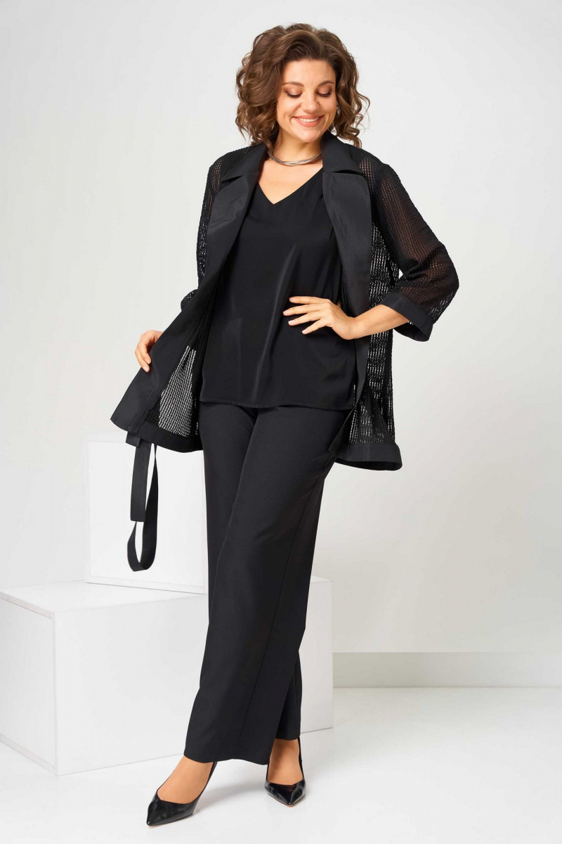 Брючный костюм Асолия 1514 черный