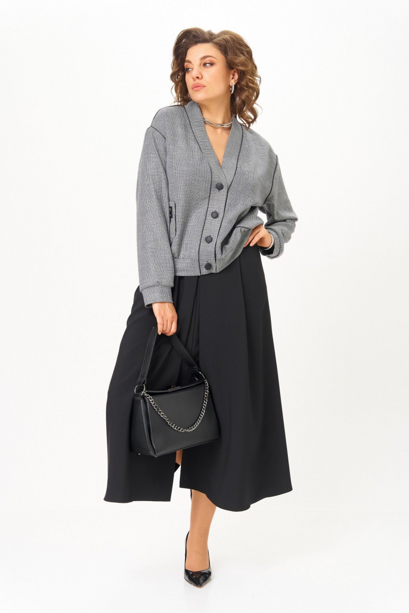 Юбочный комплект Aira Style 24131 серый-черный