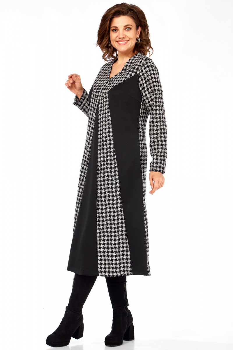 Платья Celentano lite 5070 гусиная_лапка/однотон