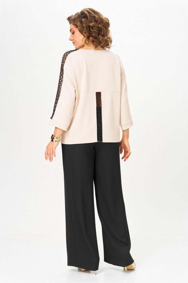 Брючный костюм Rumoda 2275_дл_бежевый-черный