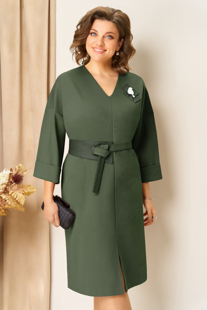 Платья VOLNA 1443 олива