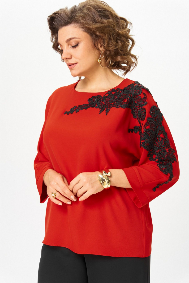 Брючный костюм Rumoda 2278_дл_красный-черный