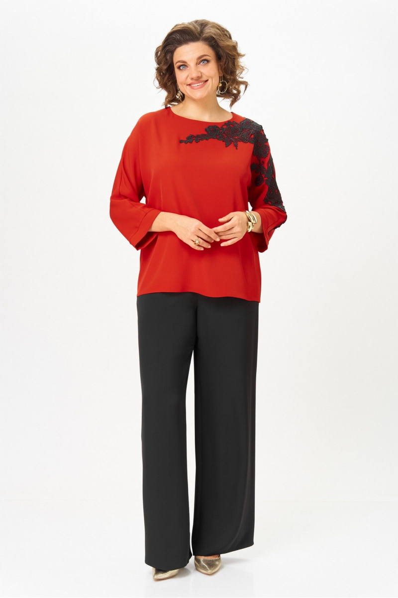 Брючный костюм Rumoda 2278_дл_красный-черный