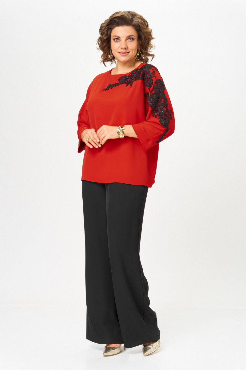 Брючный костюм Rumoda 2278_дл_красный-черный