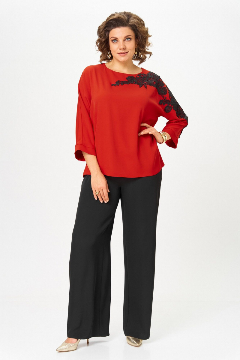 Брючный костюм Rumoda 2278_дл_красный-черный