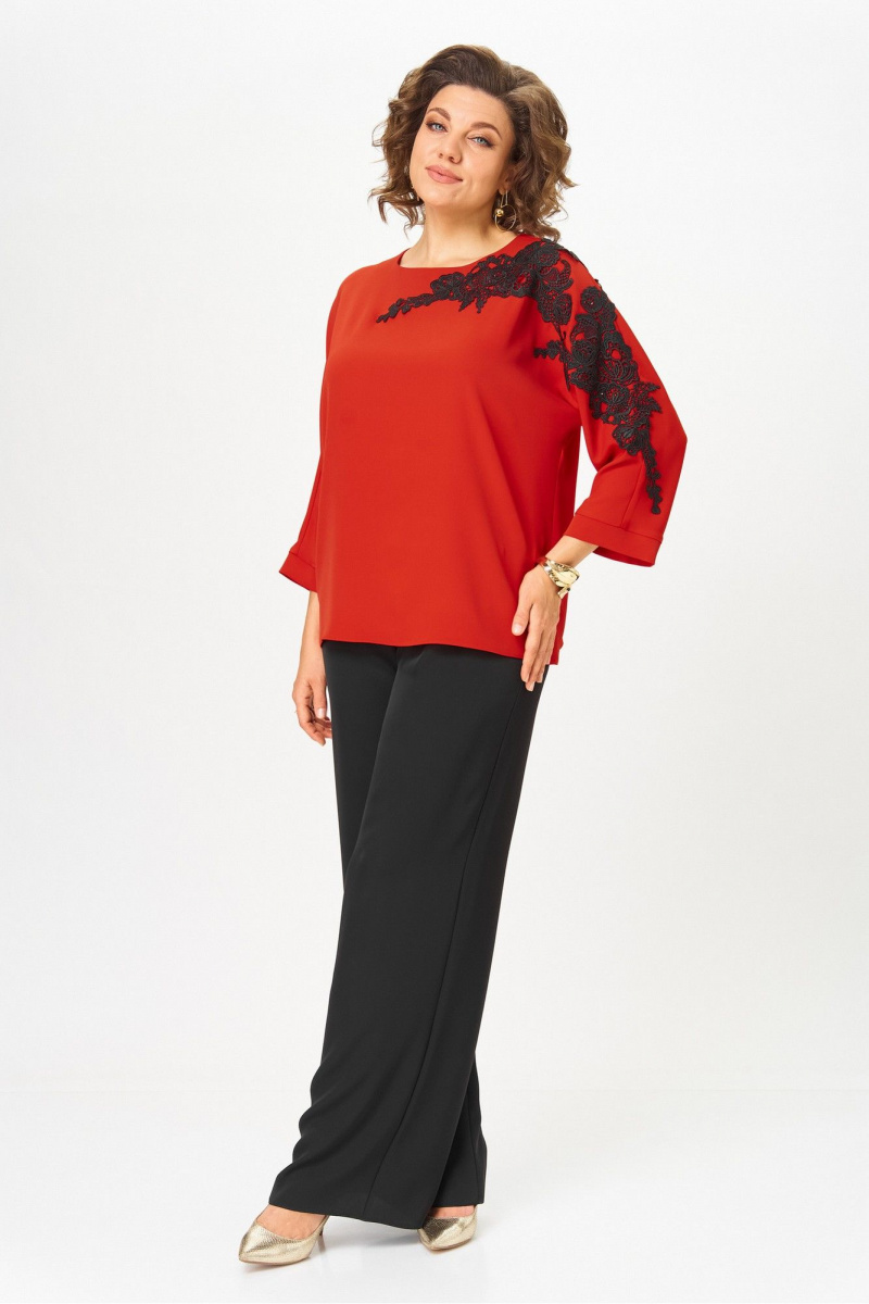 Брючный костюм Rumoda 2278_дл_красный-черный