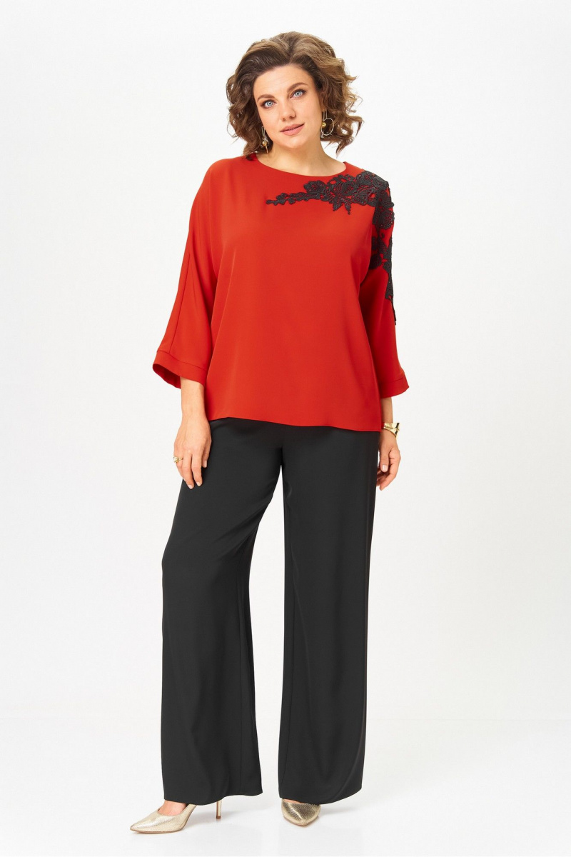 Брючный костюм Rumoda 2278_дл_красный-черный
