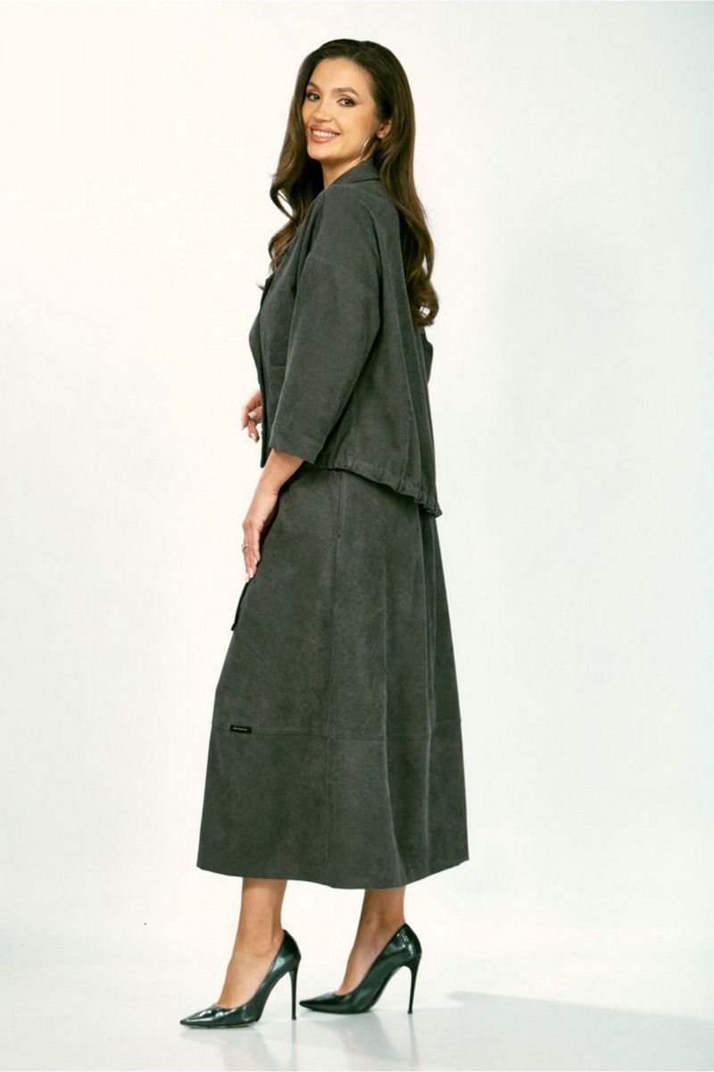 Юбочный костюм ZigzagStyle 608 темный мох