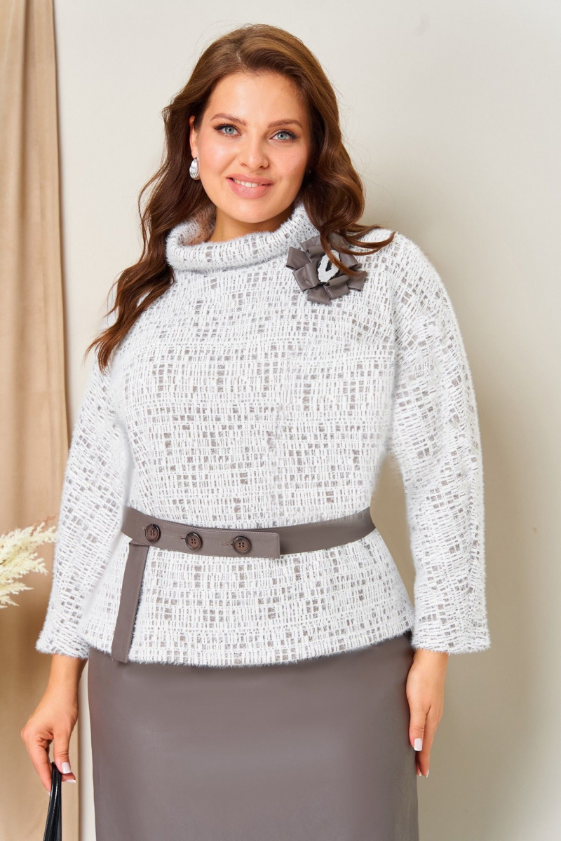 Юбочный комплект VOLNA 1447 бежево-белый