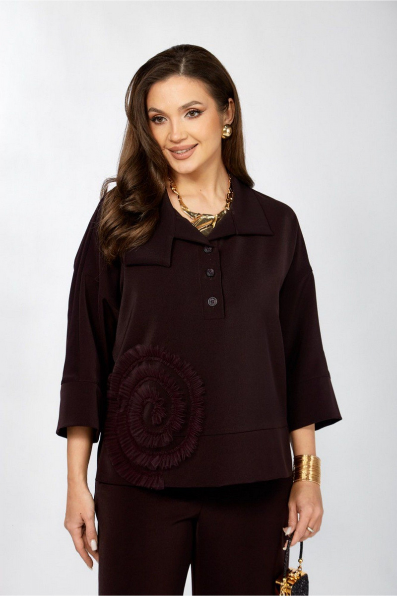 Брючный комплект ZigzagStyle 559-2 темная ежевика