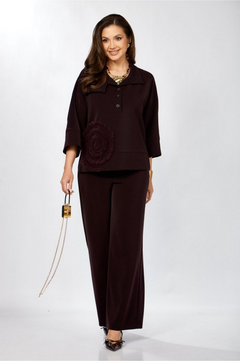 Брючный комплект ZigzagStyle 559-2 темная ежевика