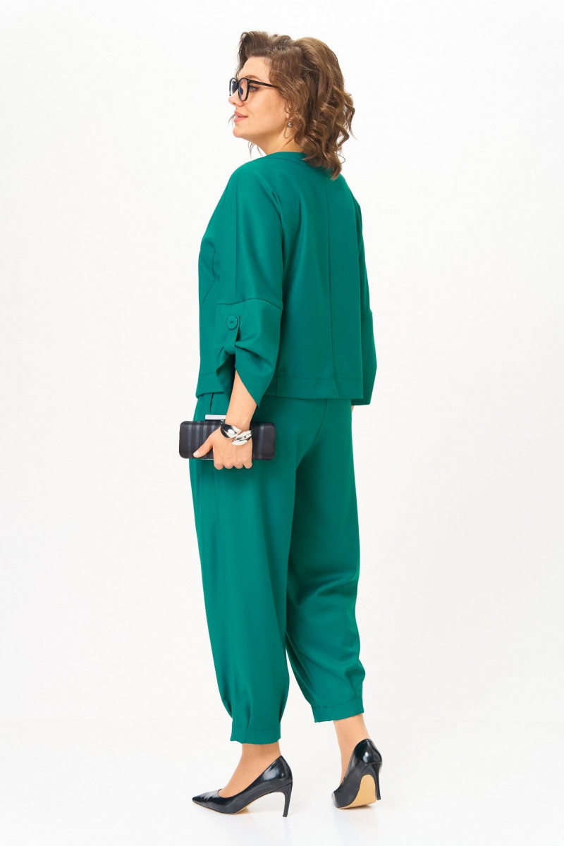 Брючный костюм Michel chic 1436/1 изумрудный