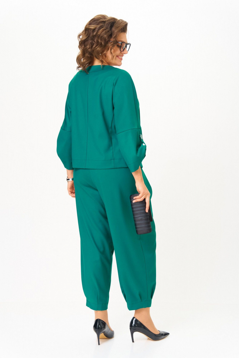 Брючный костюм Michel chic 1436/1 изумрудный
