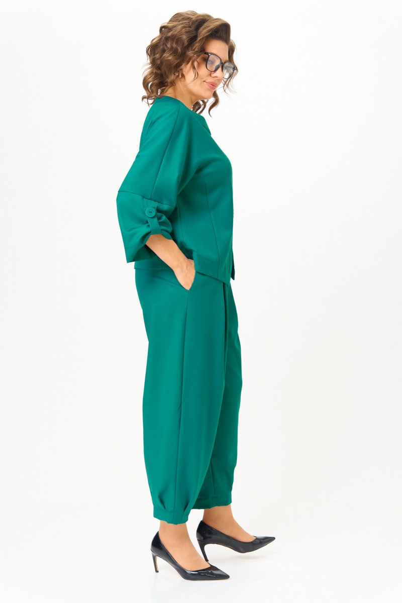 Брючный костюм Michel chic 1436/1 изумрудный