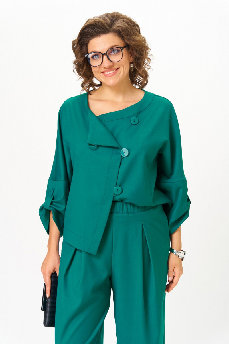 Брючный костюм Michel chic 1436/1 изумрудный