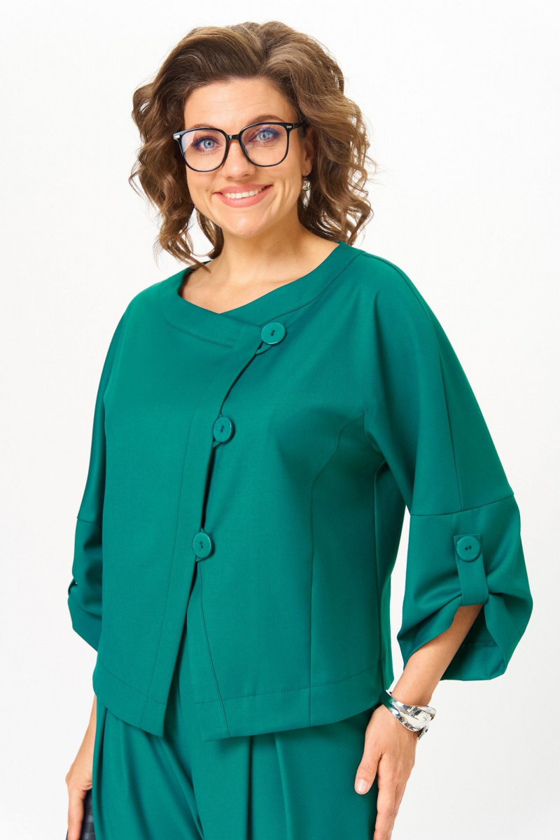 Брючный костюм Michel chic 1436/1 изумрудный