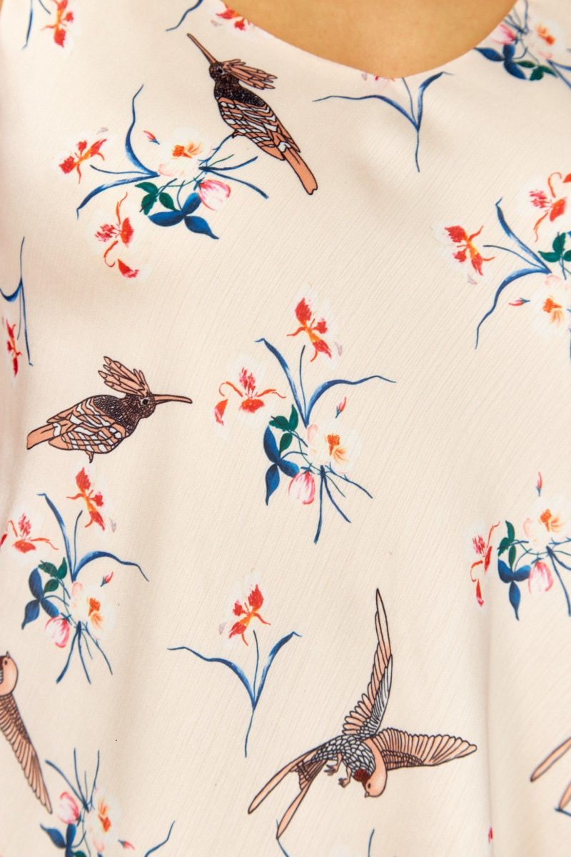 Топы Avenue 0346 молочный_дизайн_птички