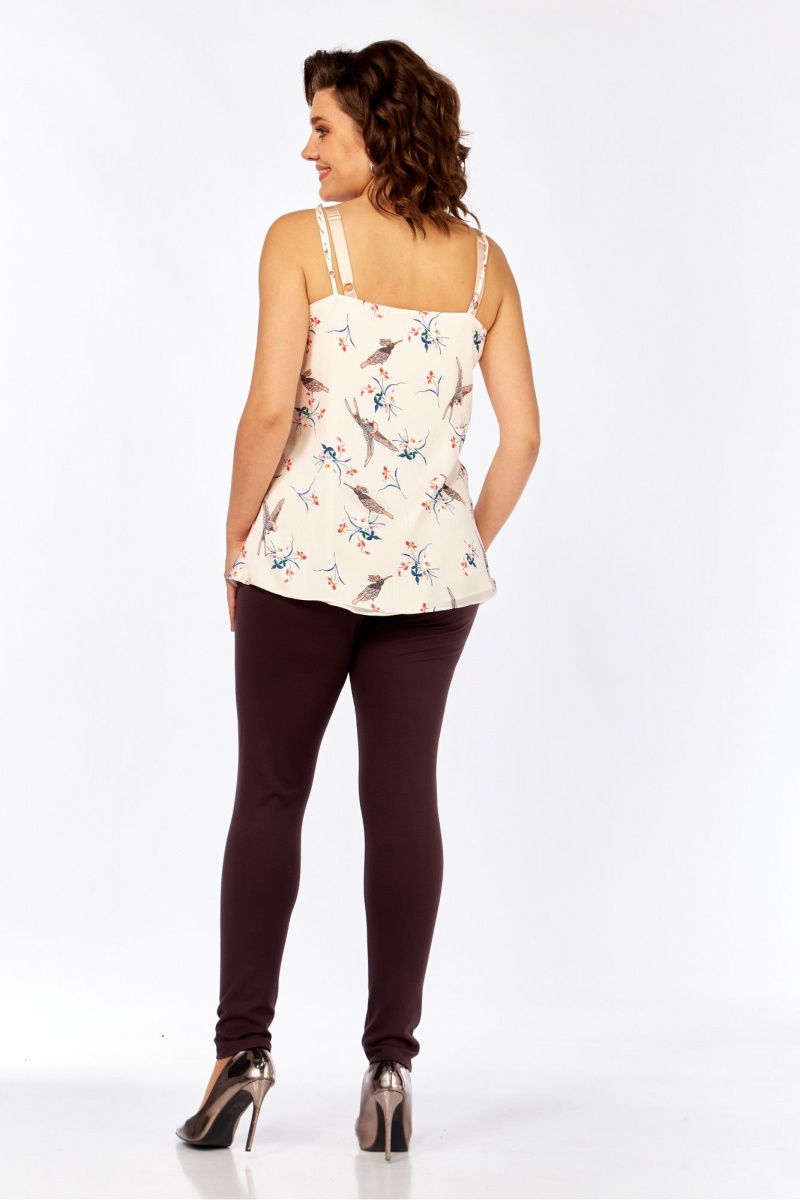 Топы Avenue 0346 молочный_дизайн_птички