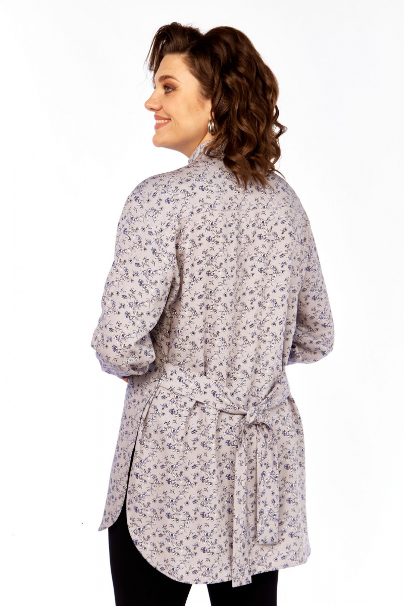 Рубашки Avenue 0347 серый_дизайн_цветочек