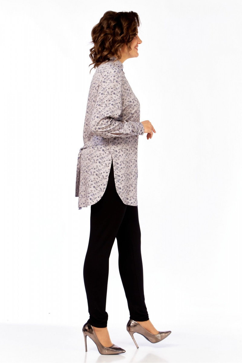 Рубашки Avenue 0347 серый_дизайн_цветочек