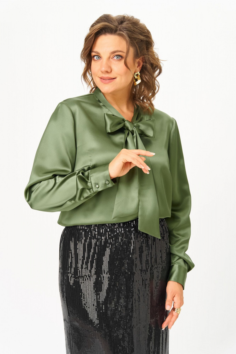 Блузы Andina city 5042-25 оливковый