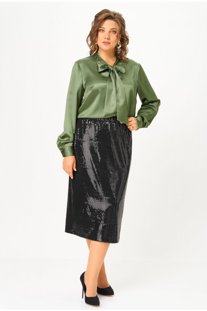 Блузы Andina city 5042-25 оливковый