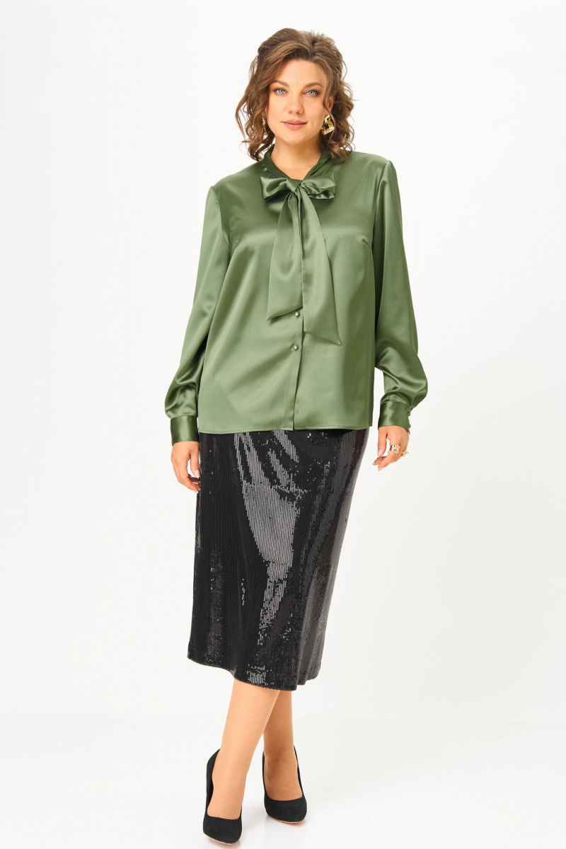 Блузы Andina city 5042-25 оливковый