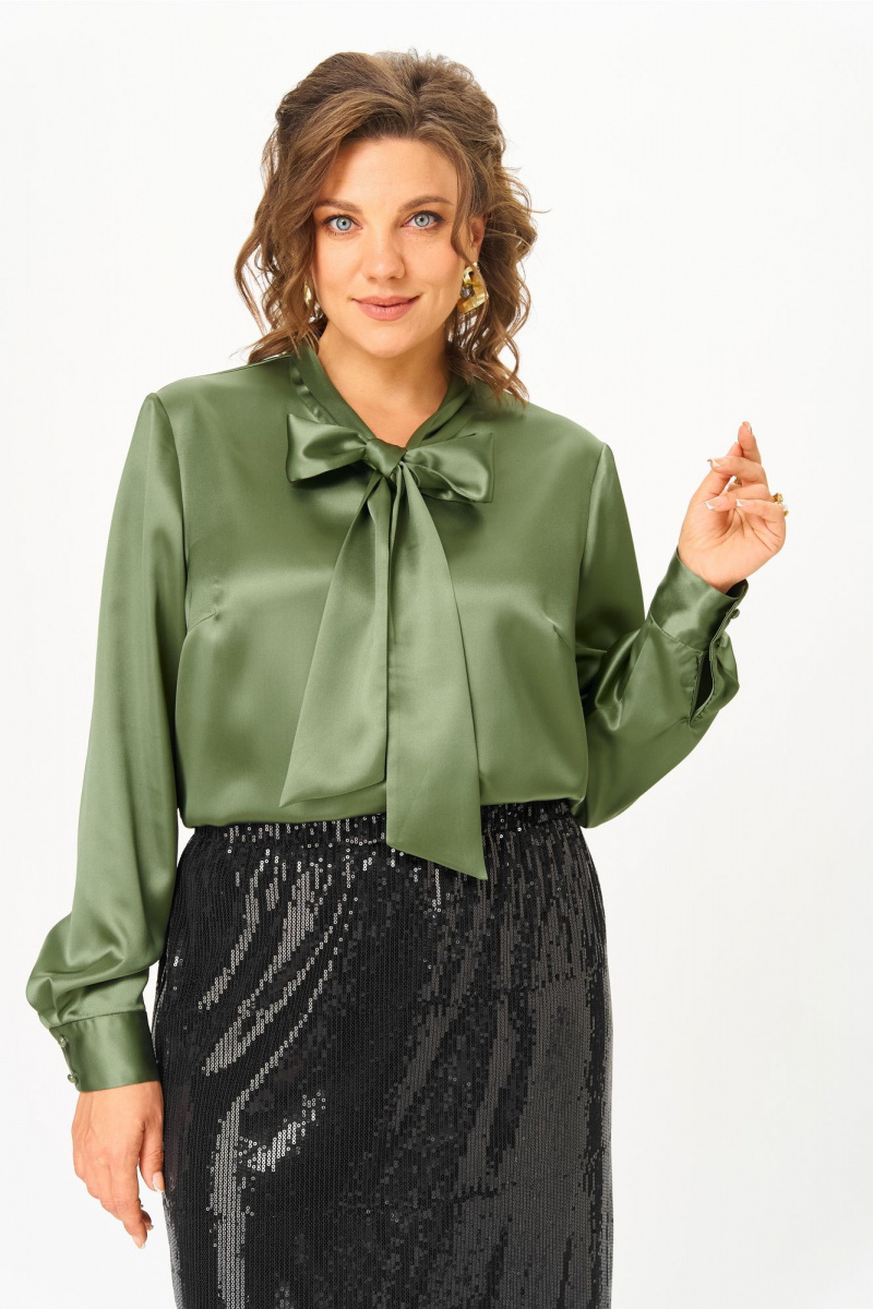 Блузы Andina city 5042-25 оливковый