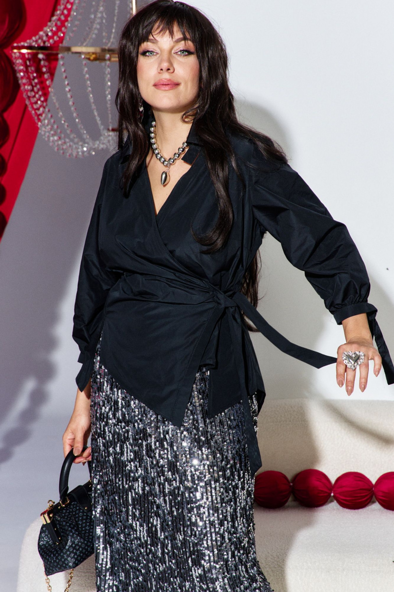 Юбочный комплект Vittoria Queen 27313 черно-серебристый