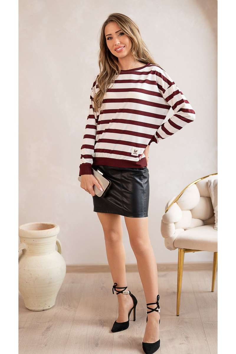 Джемперы Nika.PL 0304701 полоска_бордо
