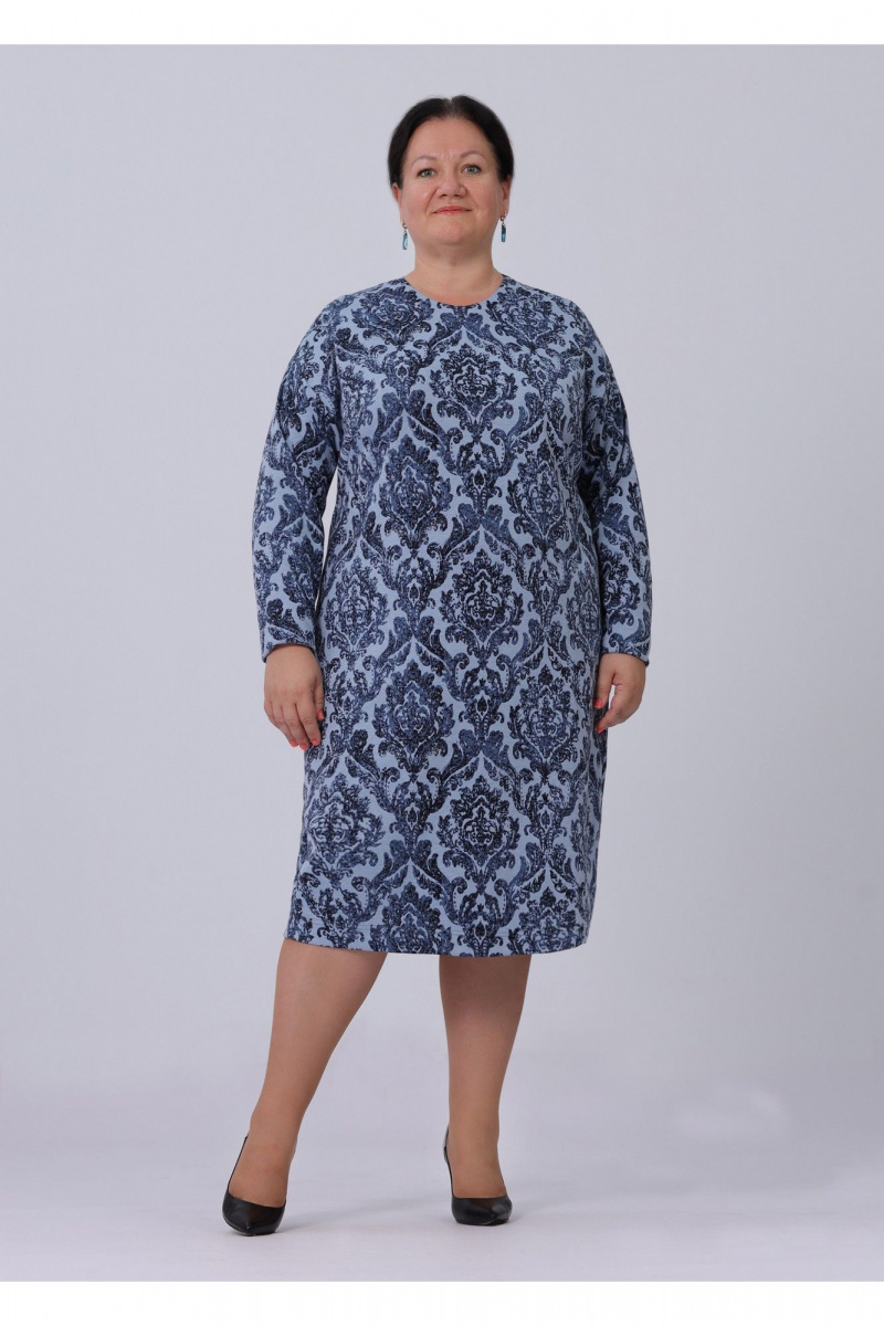 Платья Полинушка 667в голубые вензеля