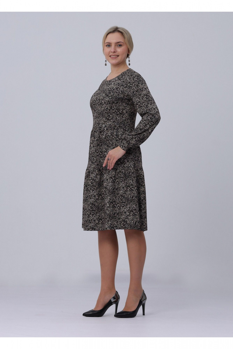 Платья Полинушка 669/3 бежевые цветы